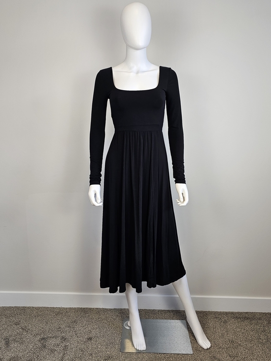Wilfred Dresses & Skirts - Wilfred Aritzia Market Black Square Neckline A-Line Long Sleeve Dress Sz XS